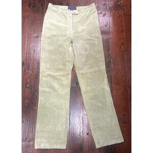 Women’s Leather Pants Lined Light Green Size 10 Catherine Stewart